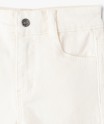 Jean fille coupe large taille haute avec ceinture ajustable